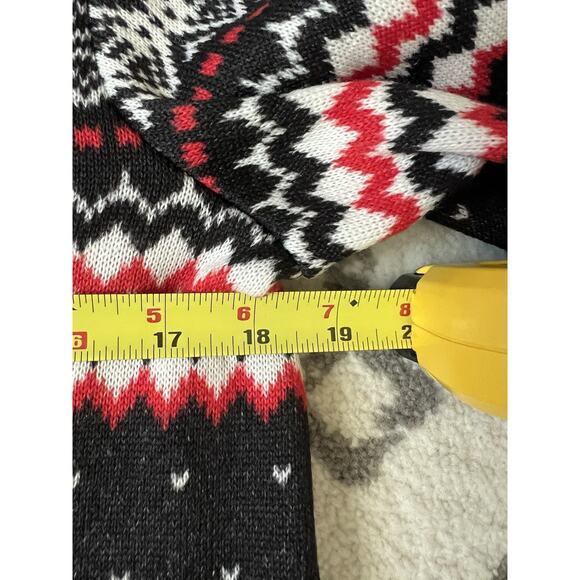 TALBOTS Petite Geometric Fair Isle Fleece High Neck Pullover Top Sweater Sz MP - Picture 10 of 11